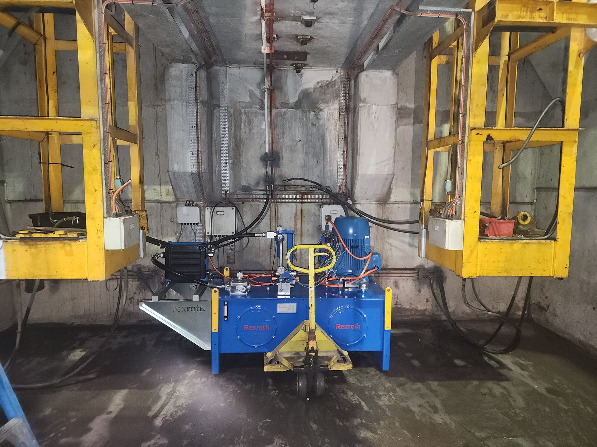 Blue Machine Is Installed In A Room — Rowdraulics NQ Pty Ltd in Ayr, QLD