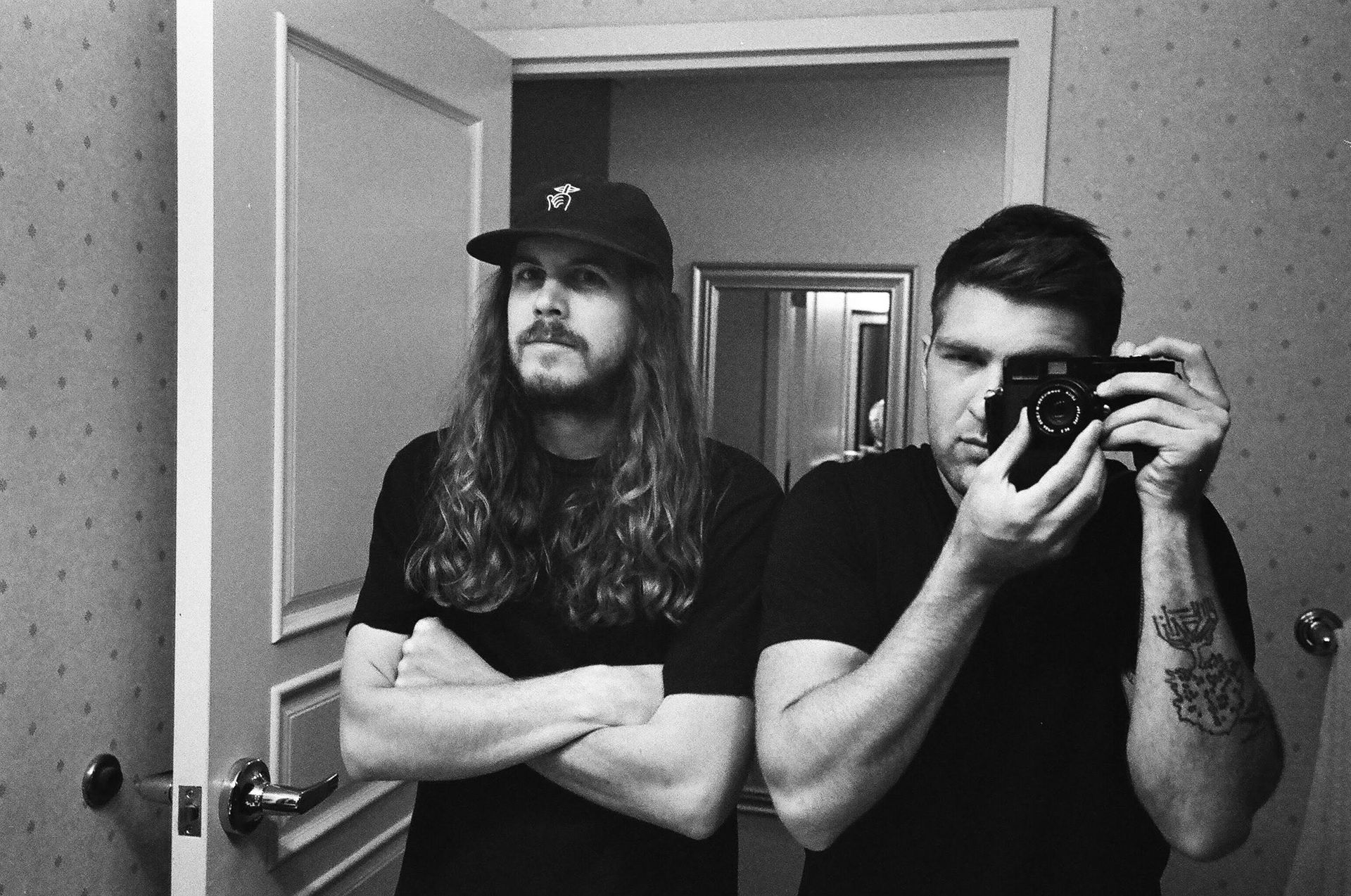 Founders of C-Roll Productions, C.J. & Rahm, taking a photo before filming