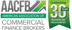 The logo for the american association of commercial finance brokers