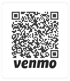 A qr code for venmo is shown on a white background.