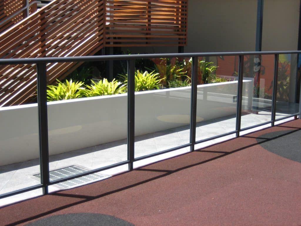Glass Balustrade With Black Aluminium Frame - Aluminium Manufacturer in Newcastle, NSW