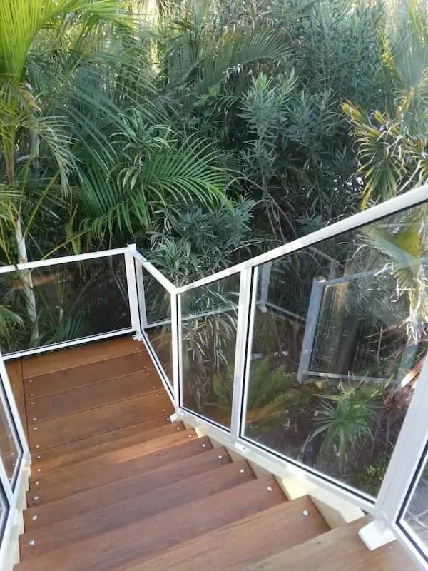 Glass Balustrades With White Frame