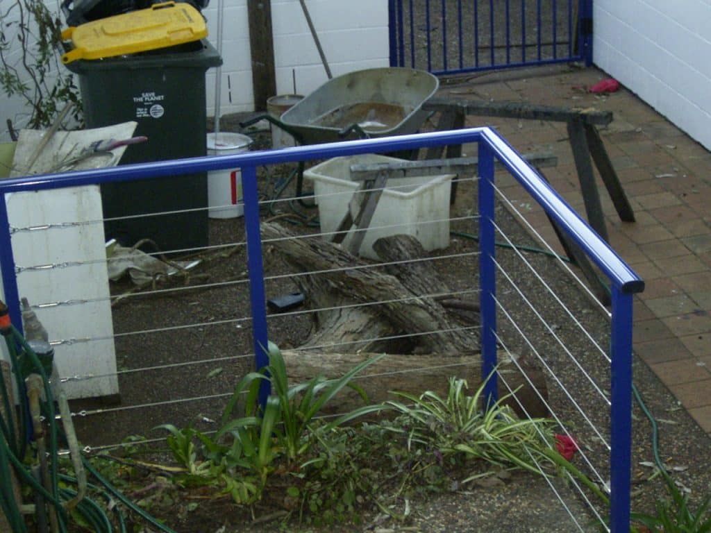 Blue Metal Fence - Balustrade in Newcastle, NSW