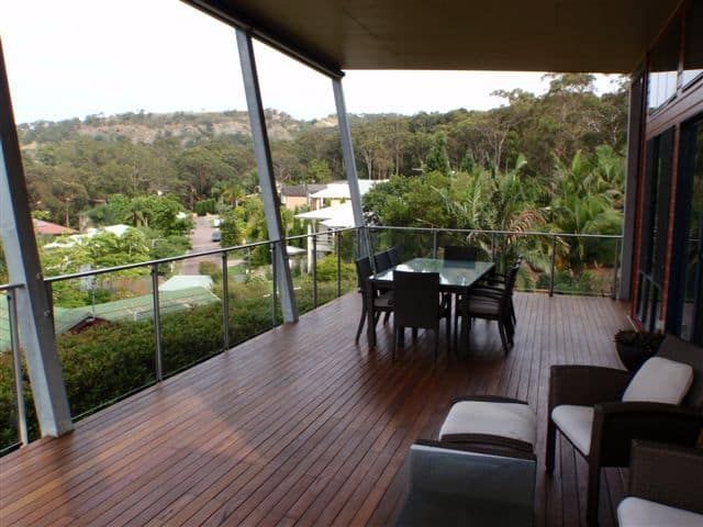 Wooden Deck With A Dining Table And Chairs - Balustrade in Newcastle, NSW