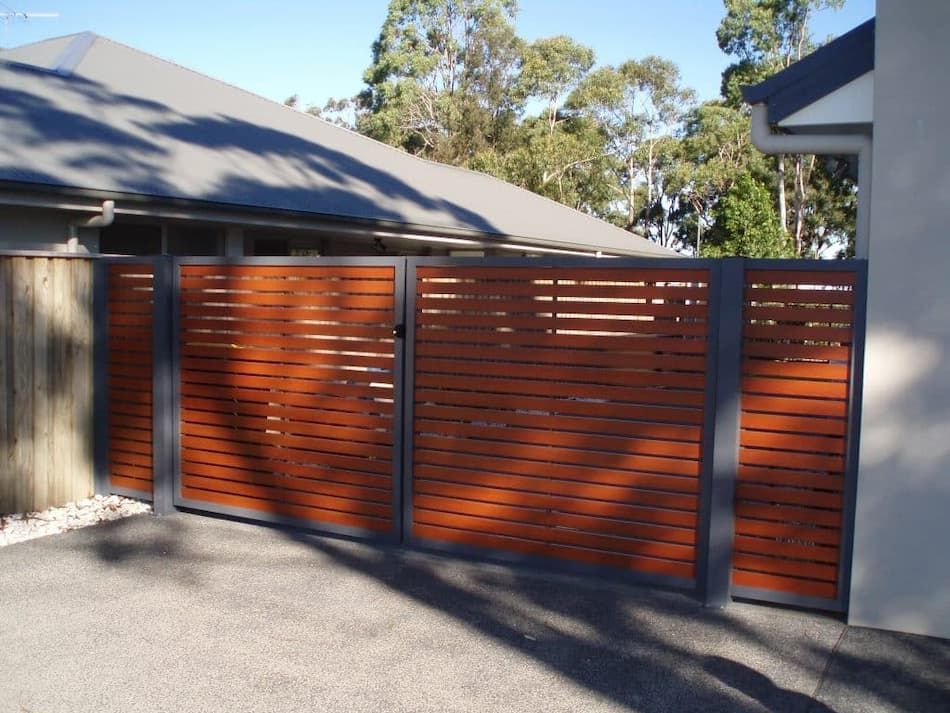 Double Gate With Wooden Design - Balustrade in Lake Macquarie, NSW