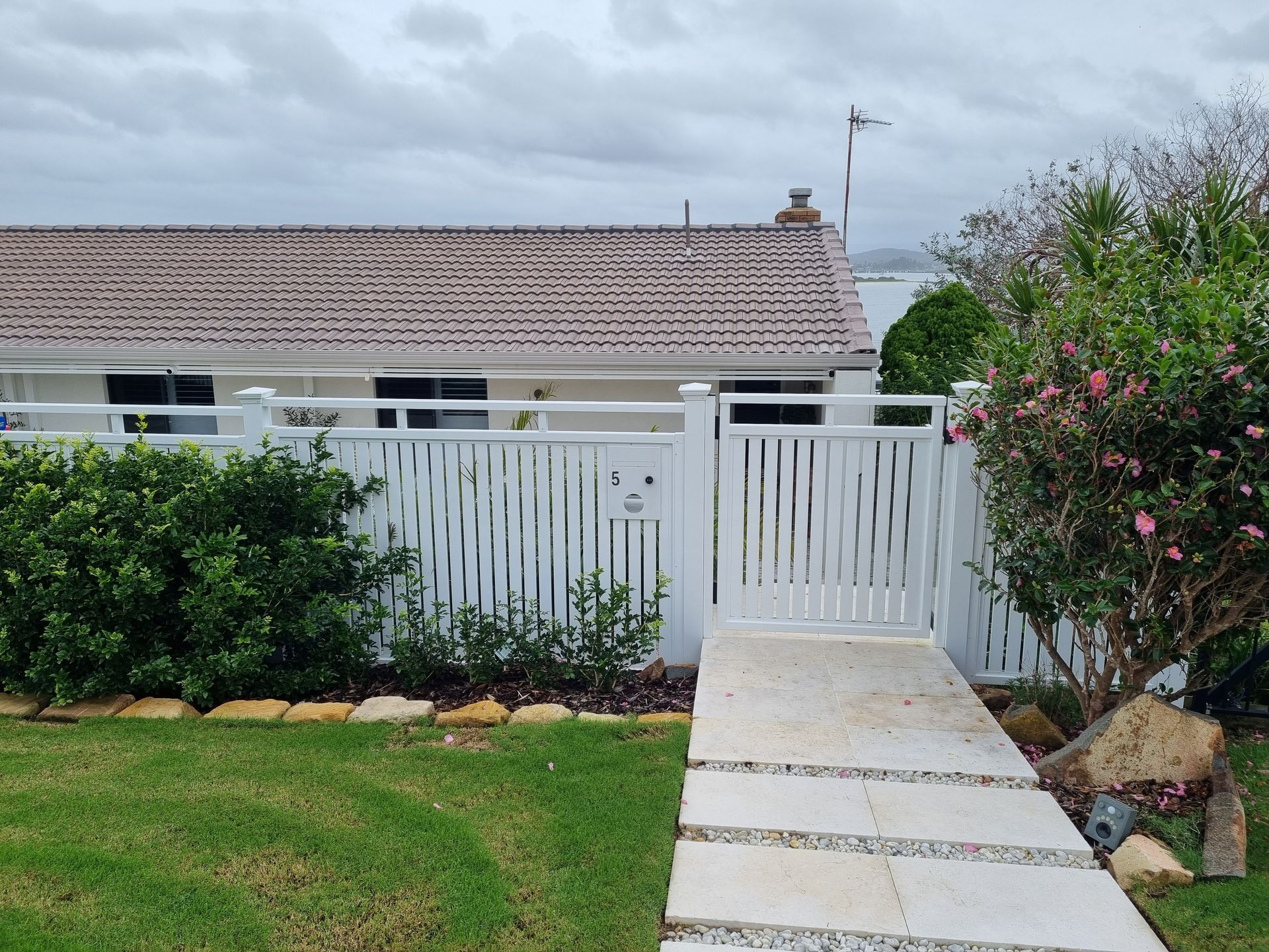white gate and fence - Newcastle NSW