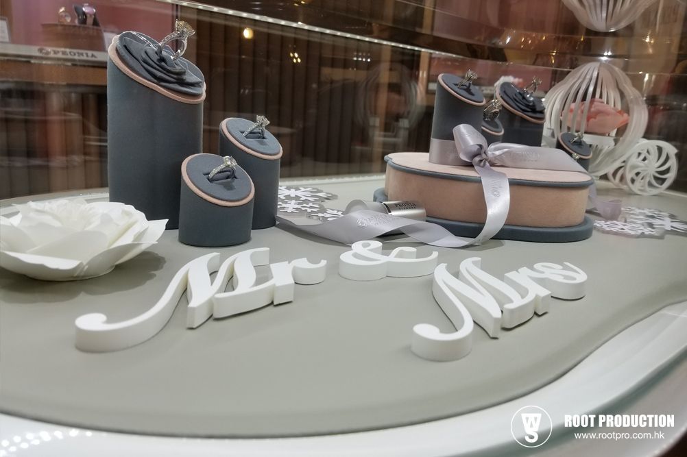 Jewelry display with rings, 