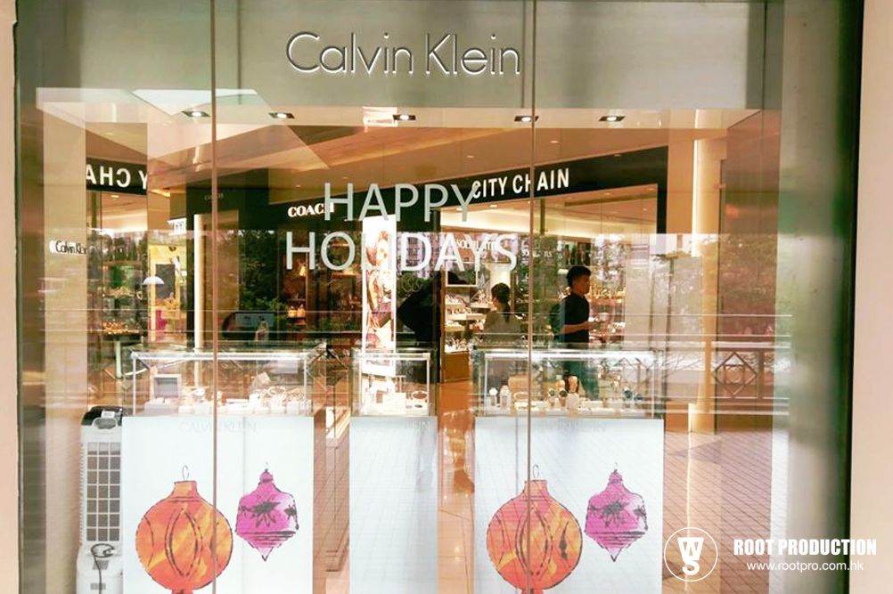 Calvin Klein store front with 