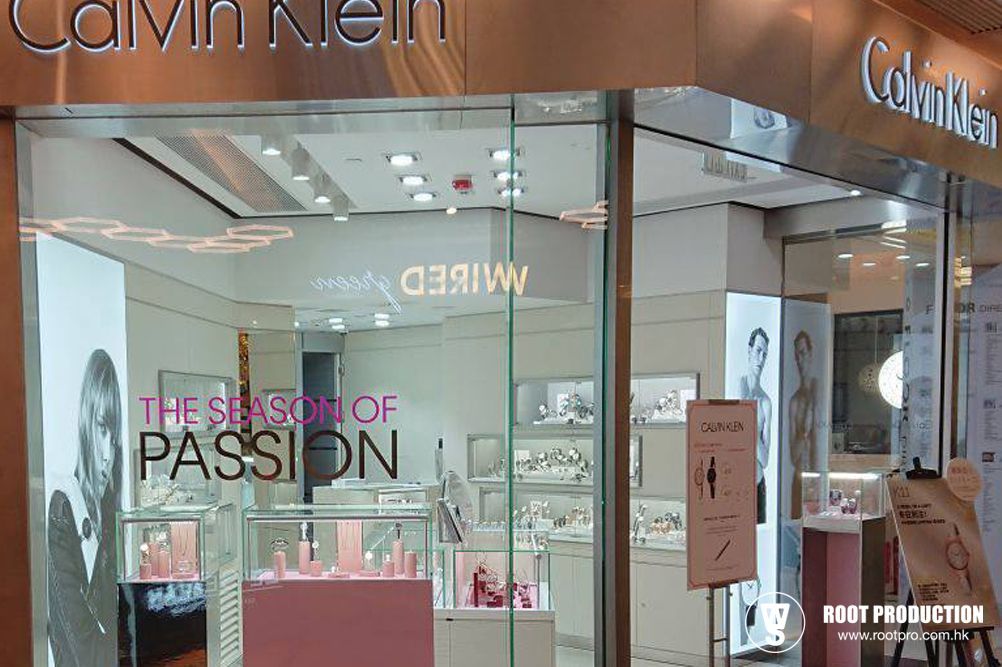 Calvin Klein storefront with 