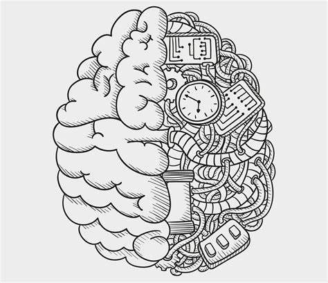 Symbolfoto von einem Hirn. Die rechte Hälfte des Gehirns ist durch Elektronik ersetzt.
