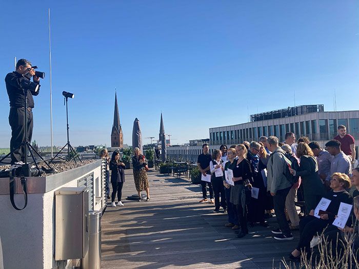 Auf dem Foto das Dach vom Hamburger Abendblatt. Die Gewinner von 