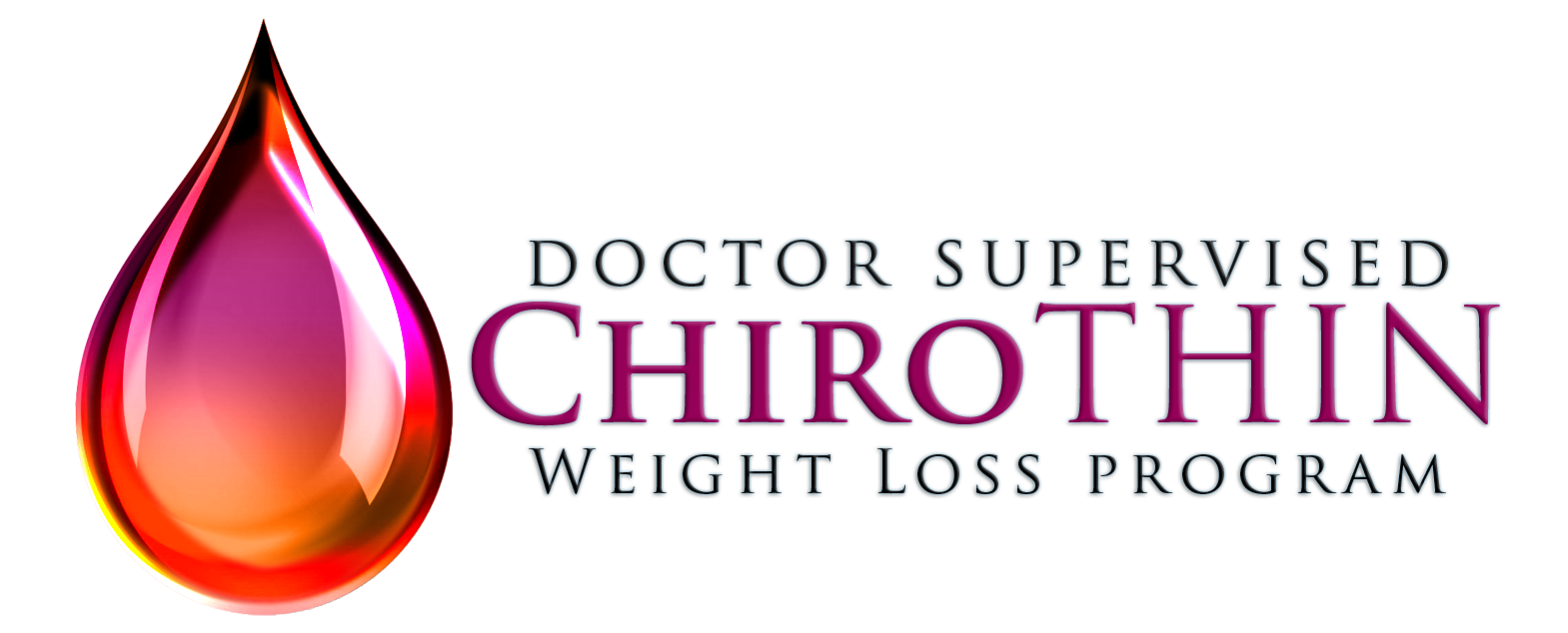 A logo for doctor supervised chirothin weight loss program