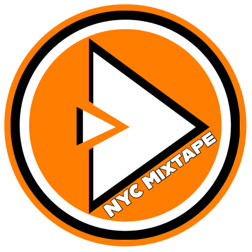 A logo for nyc mixtape with a triangle in the center