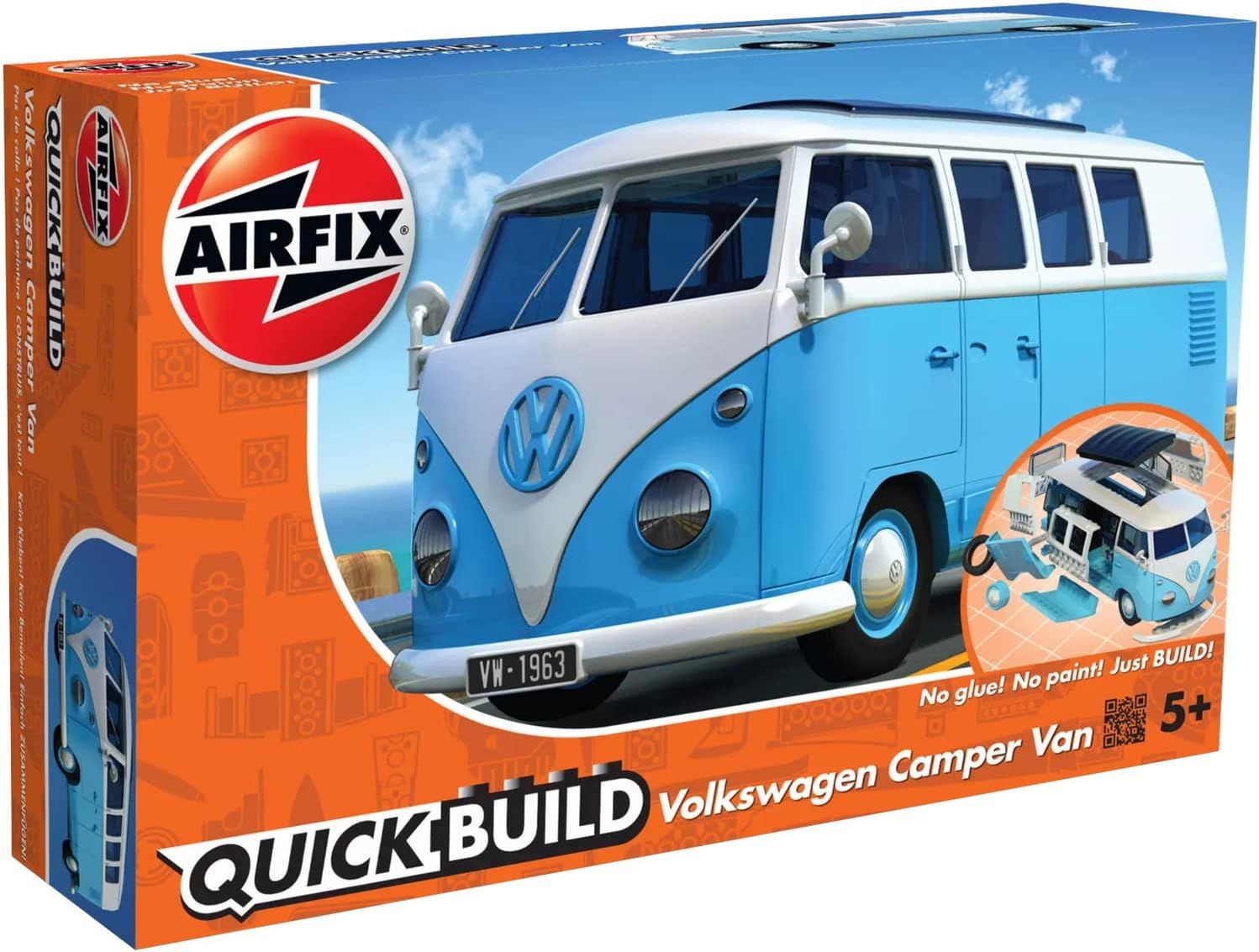 A box of airfix quick build volkswagen camper van