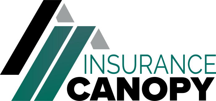 A logo for a company called insurance canopy.