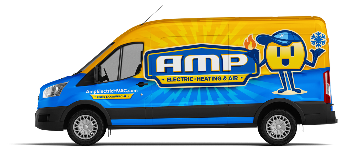Amp Electric service van representing trusted electrical services in Muskegon, Kent, and Ottawa counties. Contact us today!