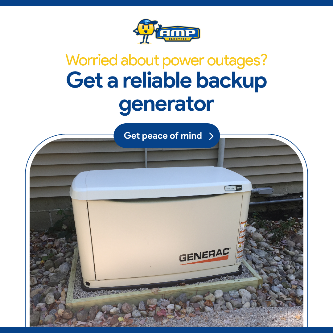 Backup generator from Generac installed by Amp Electric Backup generator from Generac installed by Amp Electric