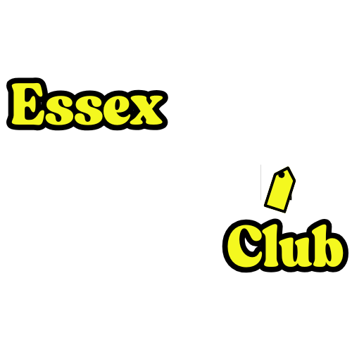 A yellow logo for essex club on a white background.