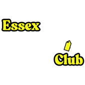 A yellow logo for essex club on a white background.