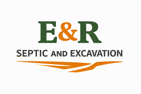Logo for E&R Septic and Excavation; green