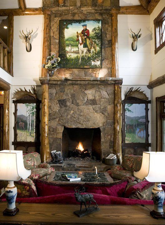 Custom Fireplace Design, Adirondack Mountains 6