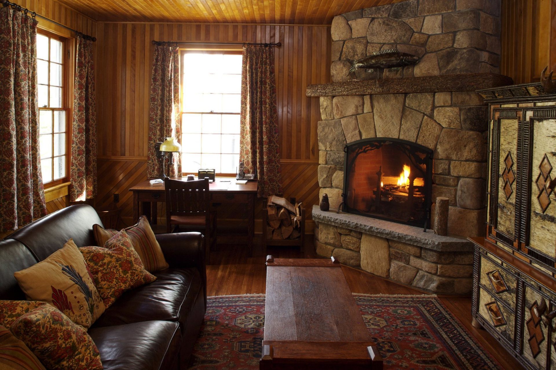 Custom Fireplace Design, Adirondack Mountains 5