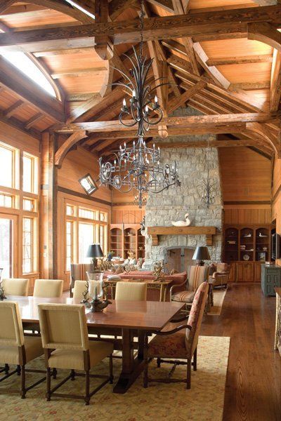 Custom Fireplace Design, Adirondack Mountains 18