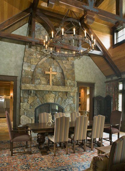 Custom Fireplace Design, Adirondack Mountains 13