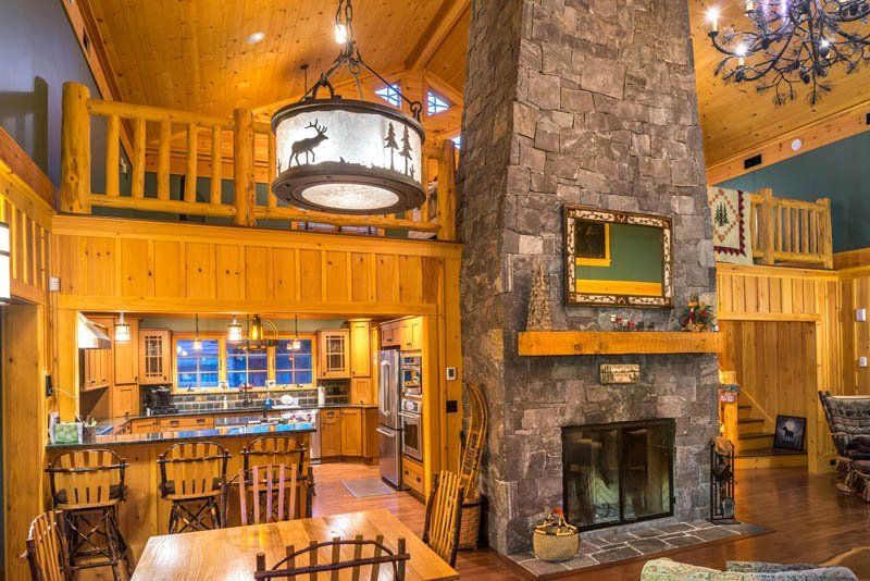 Custom Fireplace Design, Adirondack Mountains 29