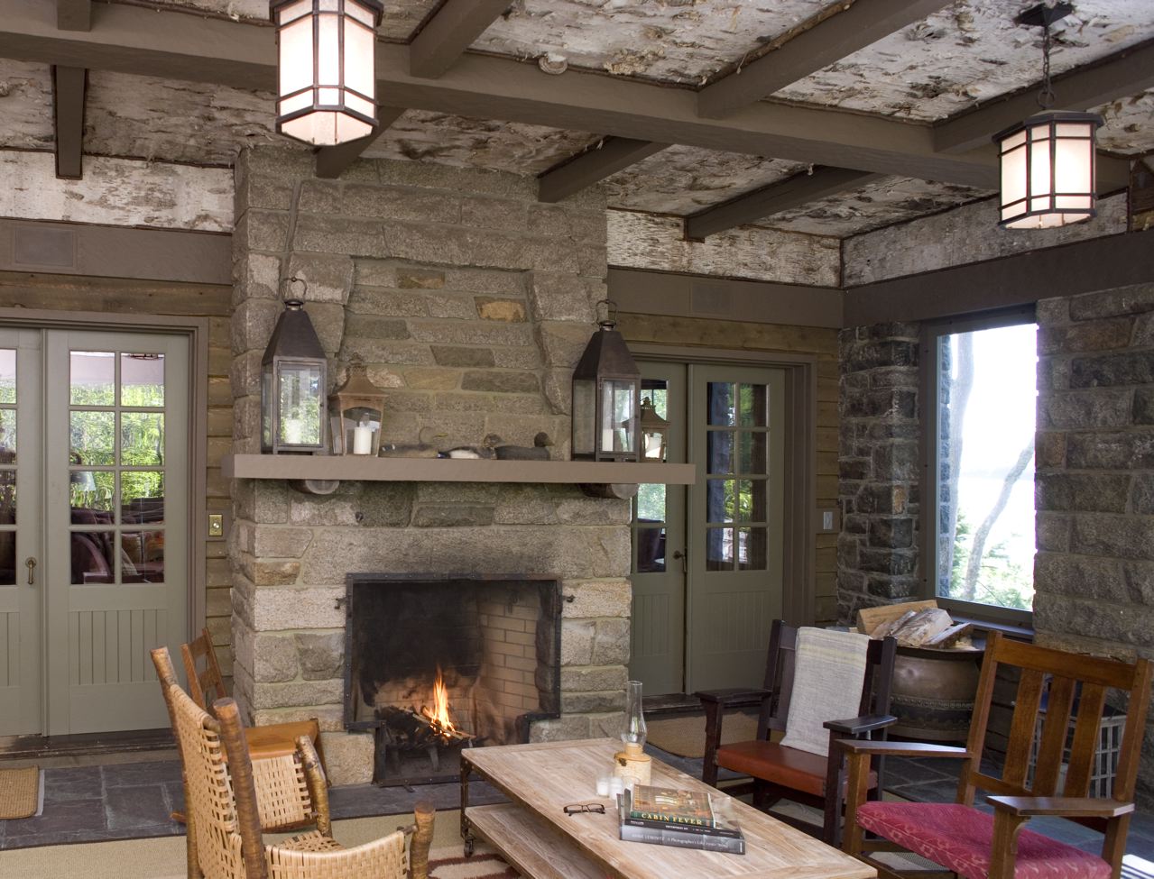 Custom Fireplace Design, Adirondack Mountains 37