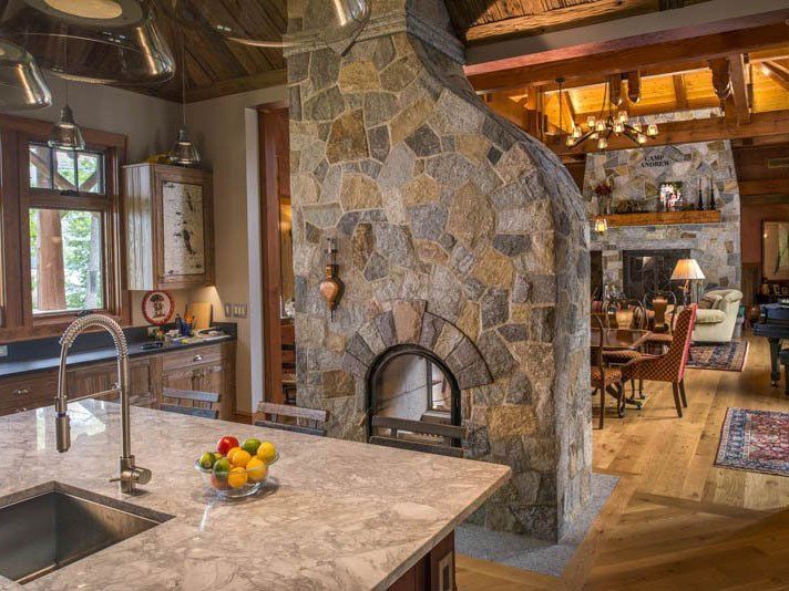 Portfolio - Custom fireplace design in Adirondack Mountains | Adirondack Design