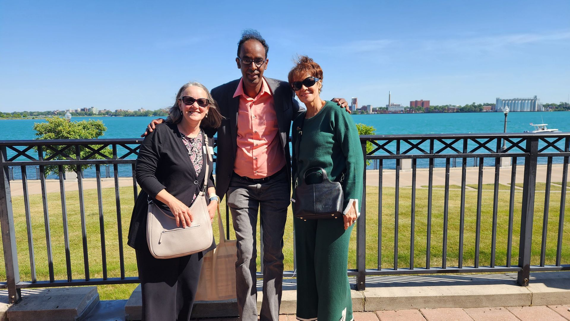 The picture on the right shows Lisa Cooney, Testing Coordinator, Aron Hagos, Fair Housing Specialist, and Engela Bertolini, Coordinator of Systemic Investigations, taking time from their busy schedules to explore the Center's new St. Clair County service area. 
