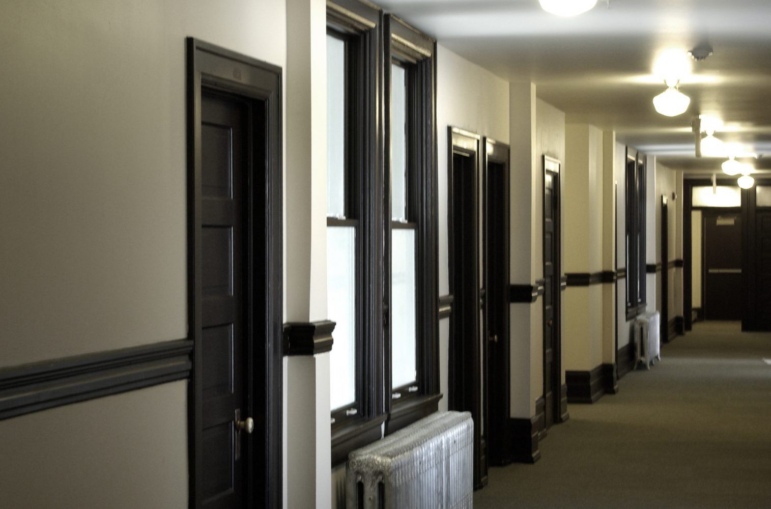 Sears Building Lofts Front Doors in Hallway