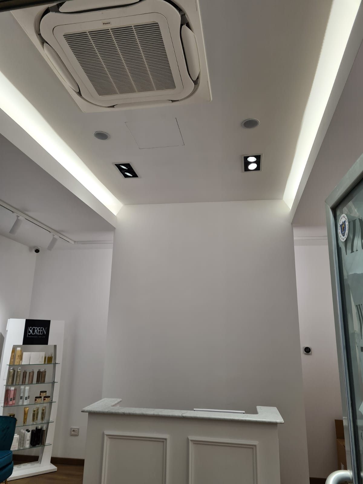 impianto di climatizzazione salone