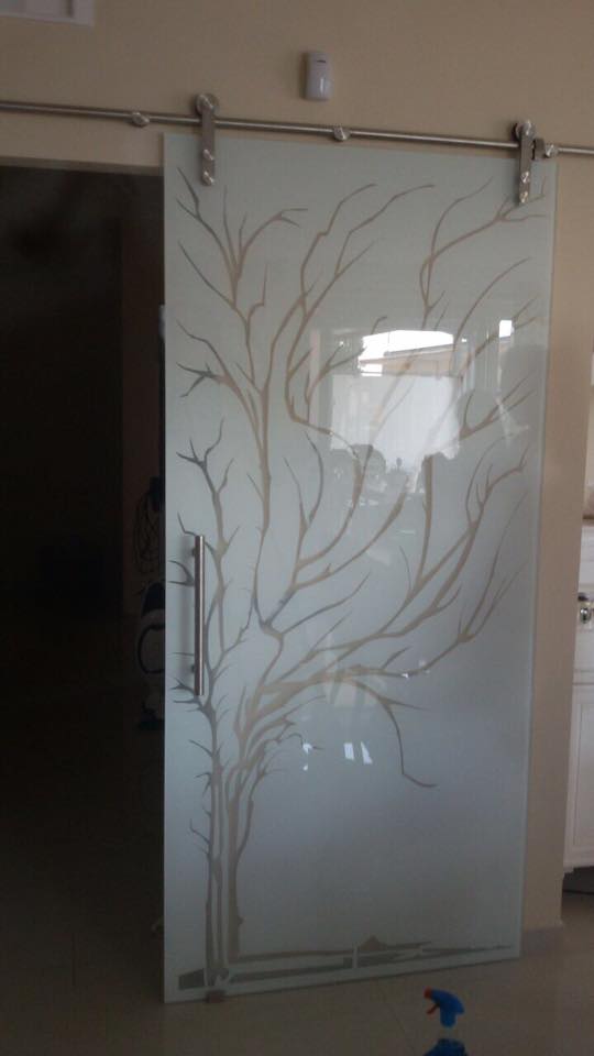 porta scorrevole in cristallo