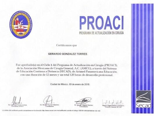 DR. GERARDO GONZÁLEZ COLOPROCTÓLOGO Y CIRUJANO GENERAL