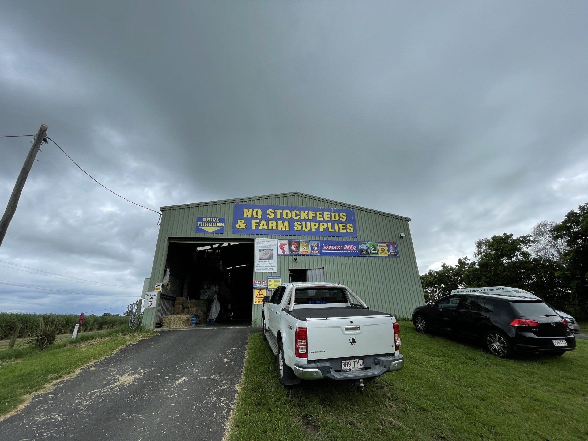 A White Truck is Parked in Front of a Building — NQ Stockfeeds & Farm Supplies in Yorkeys Knob, QLD