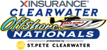 A logo for the xinsurance clearwater offshore nationals