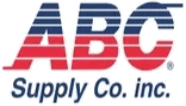 The logo for abc supply co. inc. is red white and blue