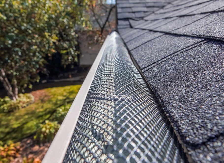 Close-up of a Roof With a Gutter Guard Installed — Expert Plumbing & Solar Services Bathurst in Kelso, NSW