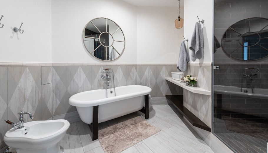 Elegant White Bathroom — Expert Plumbing & Solar Services Bathurst in Kelso, NSW