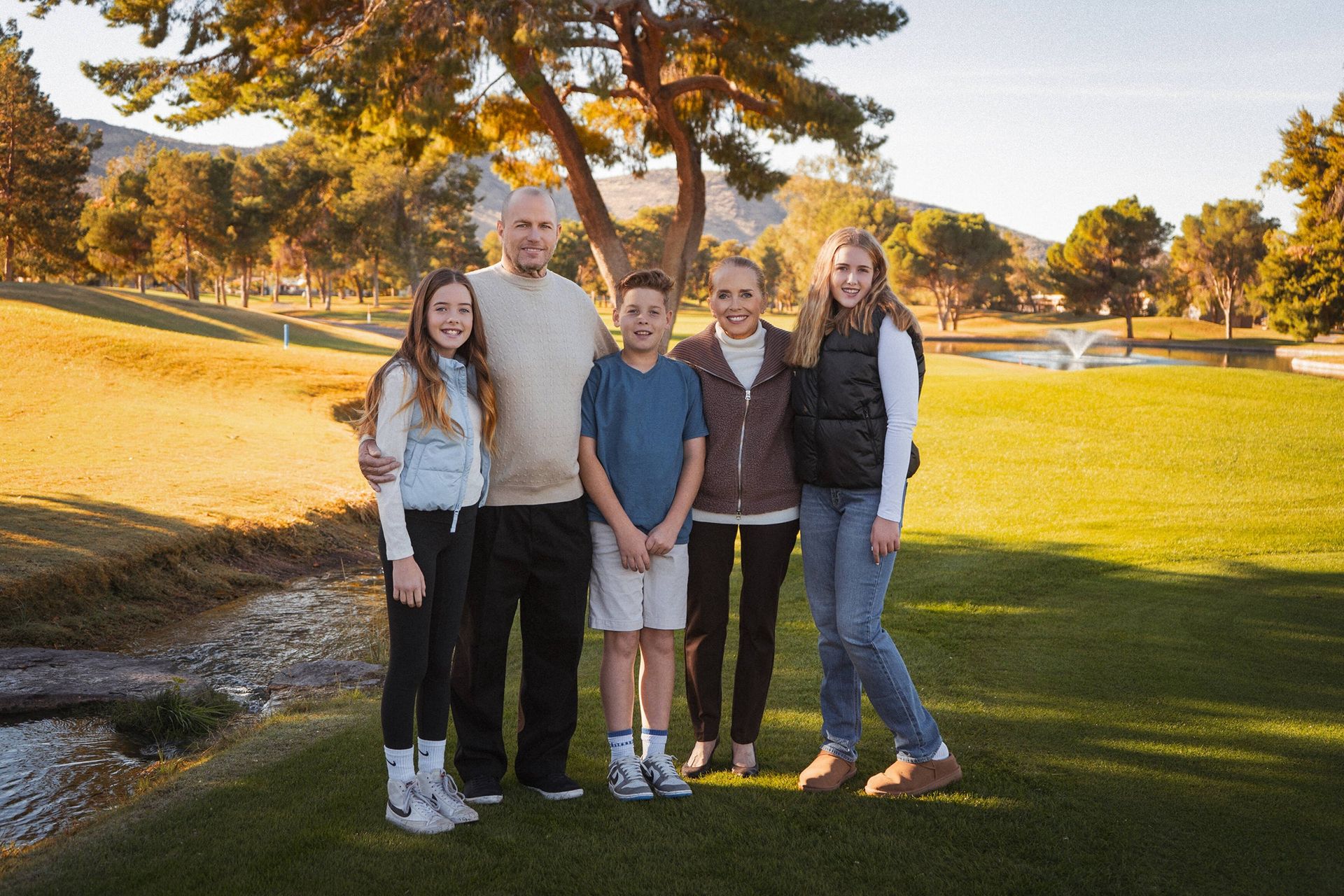 Family portrait in Moon Valley Country Club, Phoenix, AZ by Jelena's Photo