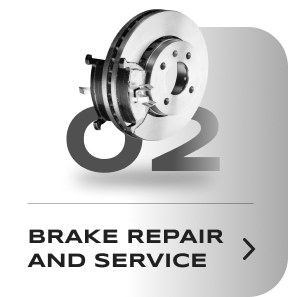 Brake rotor and caliper. Text: Brake Repair and Service. | Autoplex Auto Service