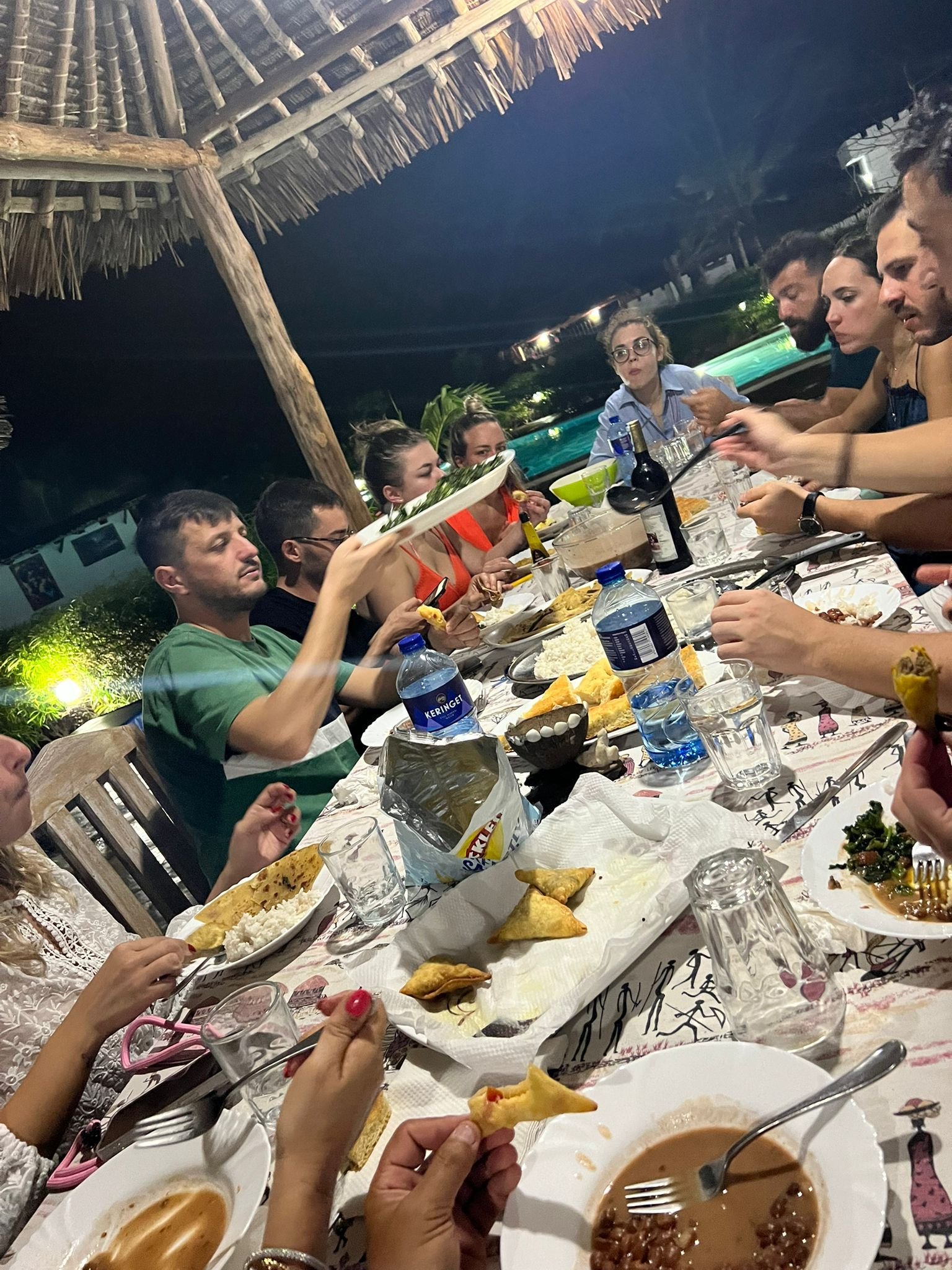 clients enjoying the coastal cuisine