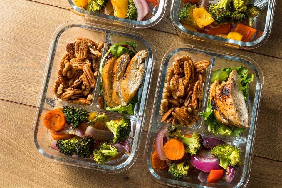 homemade keto chicken meal prep in container