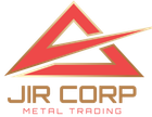 JIR CORP Metal Trading logo in gold and red geometric design