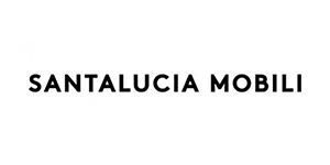 Un logo in bianco e nero per santalucia mobili su sfondo bianco.