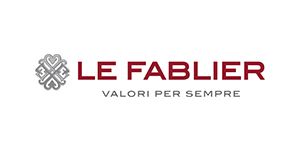Il logo per le fablier è su sfondo bianco.