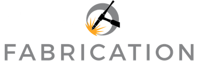 A logo for fabrication with a welding torch in a circle.