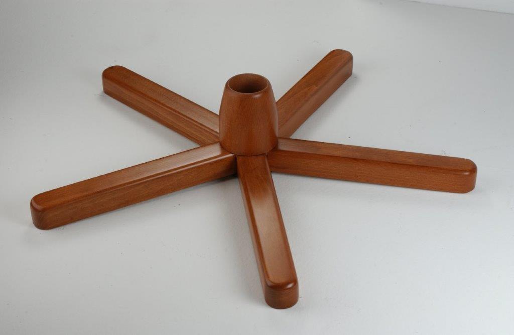 Wooden swivel base for office chair